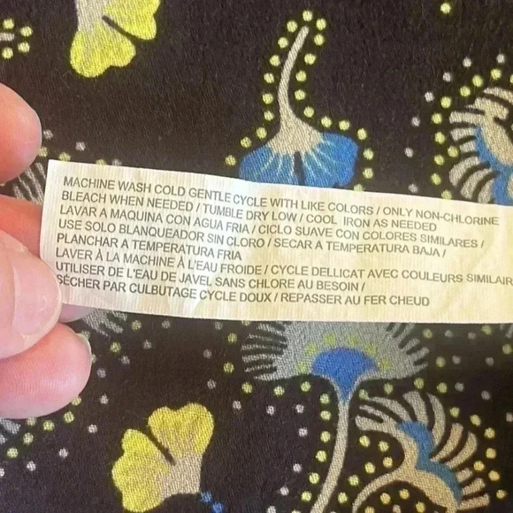 Eloquii | Navy Floral Puff Sleeve Shift Dress - Picture 7 of 7